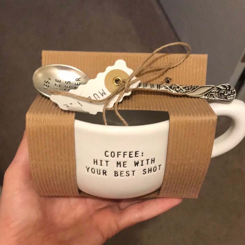 Mud Pie Mug Set “Yes Size Does Matter”